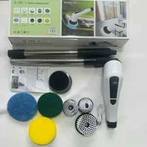 7 in 1 Electric Cleaning Brush Handheld Long Handle Automatic Rotation Retractable Electric Cleaning Brushes 9 in 1