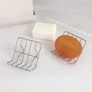 7.3*6.6Cm Stainless Steel Soap Holder Tray with Drainage for Bathroom