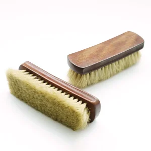 7.8″ Pig Hair Shoe Shine Brush Soft Bristles Hand Design Wooden Shoe Brushes Eco Friendly Leather Care