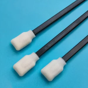 707 Rigid Black PP Stick Lint Free Swab Rectangular Sponge Swab Printer Cleaning Foam Tip Detailing Swab for Car Cleaning