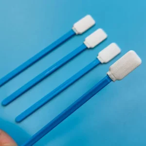 714 Rigid PP Stick Lint Free Flat Square Polyester Swab Large Surface Cleaning Swab Cleanroom Swab