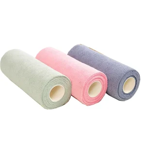 75 Pieces Microfiber Towel on Roll Polyamide Material Soft and Sustainable for Kitchen Use Tear Away Feature