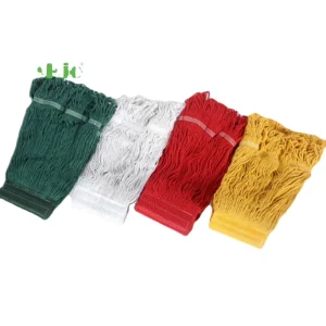 7A Antibacterial BSCI GRS Cotton Mop Head Wet Mop Refill Thin Yarn Loop End
