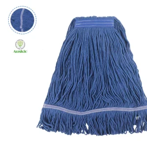7A Antibacterial BSCI GRSCotton Mop Head Wet Mop Refill Thin Yarn Loop End