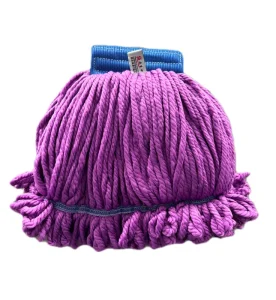 7A Antibacterial Wet Mop Head Looped End Microfiber Floor Mop Head With Plastic Head Manufacture