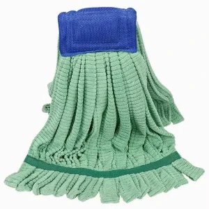 7A Antibacterial Wet Mop Head Looped End Microfiber Floor Mop Head With Plastic Head Manufacture