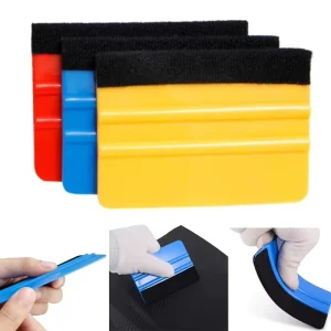 7x10cm Custom Window Film Tint Car Wrapping Tool PP Edge Squeegee Fabric Vehicle Scraper Squeegee Vinyl Tools Auto Wrap Tools