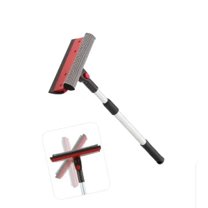 8 Inch Pivoted Head Windshield Cleaning Sponge and Rubber Squeegee for Window Cleaning Squeegee