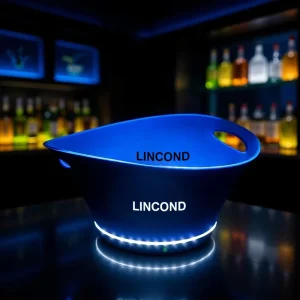 8 L Luminous LED Ice Bucket Plastic Champagne Bucket for Party Bar Wedding