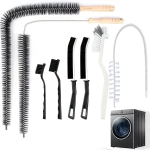 8 Pack Washing Machine, Dryer and Crevice Cleaning Brushes for Bathroom, Shower and Kitchen