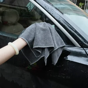 80% Polyester 20% Polyamide Quick Dry Antimicrobial Lint Free Microfiber Car Cleaning Towels 40*40 with Custom Logo