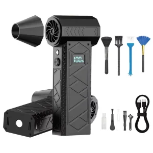 8000mAh USB Rechargeable Electric Air Duster Four Speed 130000RPM Brushless Motor High Speed Handheld Fan for Outdoor Hotel