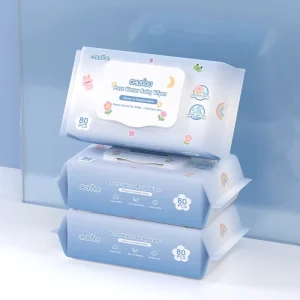 80pcs Soft Nonwoven High Quality Non Alcoholic Disposable Baby Wipes with Customizable Packaging and Nonwoven Fabric