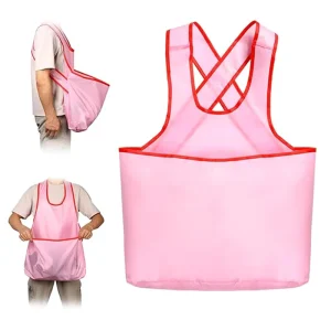 8334 Portable Laundry Sleeveless Hanging Apron with Large Pouch for Clothes Drying Easy to Wear Laundry Apron