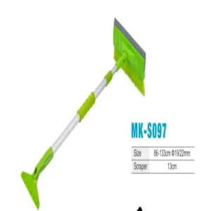 86-133cm Telescopic Car Snow Brush 3 in 1 Auto Windshield Ice Scraper Snow Pusher Green Winter Car Cleaning Tool MK-S097