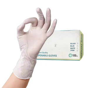 9 Inch Disposable Nitrile Gloves White Powder Free House hold Gloves for Food Industrial Use