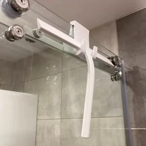 9-Inch Shower Squeegee Bathroom Squeegee for Shower Glass Door Black Silicone Household Squeegee With Hook