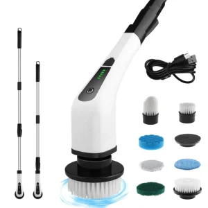 9 in 1 Cleaning Brush Window Wall Cleaner Scrub Rotating Scrubber Kitchen Bathroom Tools