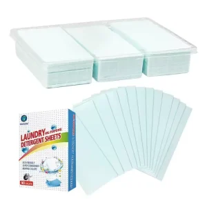 90 Eco Friendly Detergent Sheets Waste Free No Waste Laundry Soap for Washer Stain Remover Other Laundry Products