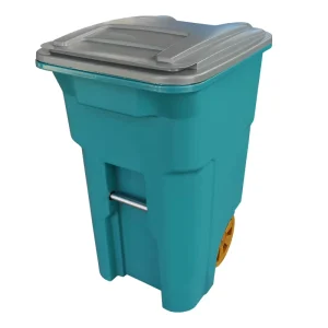 96 Gallon 360L Eco Friendly Rectangular Indoor Outdoor Plastic Waste Bin Lid Standing Trash Can for Street Park Recycling