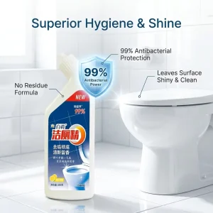 99% Antibacterial Toilet Cleaner Gel for Urine Scale and Yellow Stains, Fresh Scent