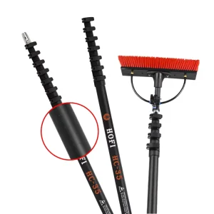 9m Carbon Fiber Telescopic Pole Solar Panel Cleaning Brush Multi purpose Glass Cleaning Brush for Outdoor Washing