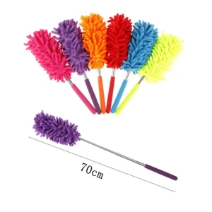A2416 Home Room Desktop Stretch Brush Chenille Handle Car Dusters Cleaning Dust Clean Feather Duster Microfiber Duster