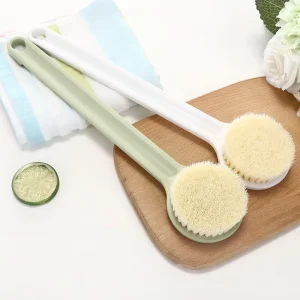 A2586 Soft Fur Bath Cleaning Brush with Long Handle Plastic Material Bath Brush