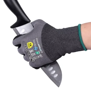 A3 18 Gauge Nitrile Microfine Foam Gloves High Level Cut Resistant Work Gloves High Risk Work Cutting Gloves