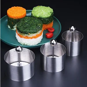 A3486 Stainless Steel Round Rice Ball Mold for Kitchen and Baking