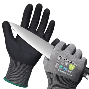 A4 18 Gauge Ultra thin Cut Resistant Safety Gloves Nitrile Microthin Foam Coated Breathable Work Gloves