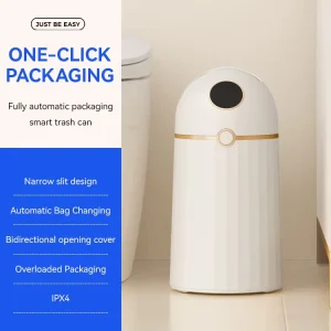 ABS Material Automatic Trash Can 17L Large Capacity Auto Open Lid Smart Waste Bin for School Hospital