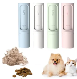 ABS Reusable Lint Sticking Roller Rotatable Self Cleaning Pet Dog Hair Remover Brush