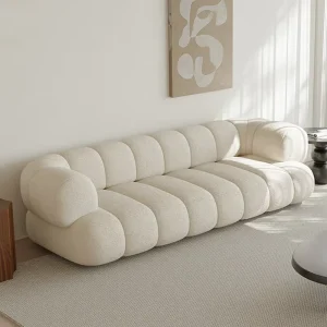 ATUNUS Italy Velvet Soft Green Couch 3 Seater Apartment Hotel Living Room Modular Sectional Sofa Couch Set