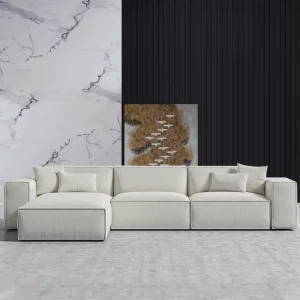 ATUNUS Modern Minimalism Italian Design Fabric Luxury Living Room L Shaped Combination Modular Sectional Sofa
