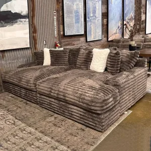 ATUNUS Thick Striped Corduroy Modular Sectional Sofa Couch Set Big Ted Daybed Villa Fabric for Living Room