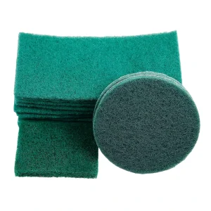 Abrasive Scouring Pad Heavy Duty Microfiber Scouring Pad Gray Non Scratch Double Cleaning Sponge Scourer for Kitchen
