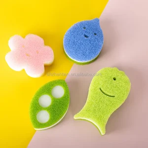 Abrasive Sponge Scrubber Kitchen Janitorial Supplies Cleaning Foam Scouring Pad Polyurethane Sponge