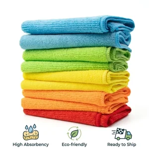 Absorbent Microfiber Cleaning Cloth Set Lint free Kitchen Dish Towels Reusable Household Washing Rag for Glass and Table
