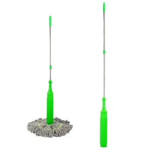 Absorption Power Microfiber Mop with Twist Stainless Steel Pole Easy to Use for Household and Commercial Cleaning