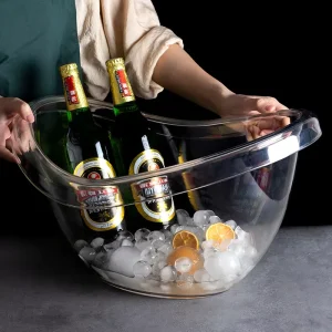 Acrylic Ice Bucket Large Capacity Creative Design Ice Bucket for Champagne Beer Wine Cooler Commercial Home Use