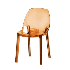 Acrylic Transparent Dining Chair with Backrest Stackable