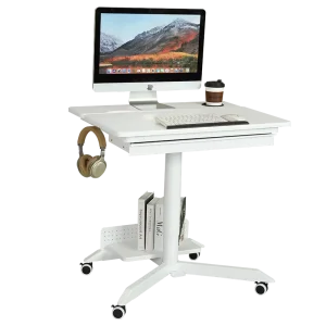 Ada Intelligent Factory Mobile Mobile Lifting Desktop Tiltable Single Reading Table Computer Table With Under Desk Drawer