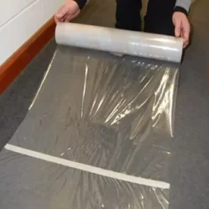 Adhesive PE Surface Protector Film 50cm Width Soft Blow Molding Carpet Protector Translucent