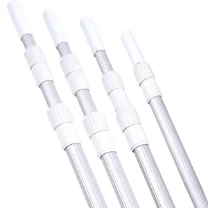 Adjustable 1 M Aluminum Telescopic Pole with Plastic Swimming Pool Cleaning Equipment Accessory Tool