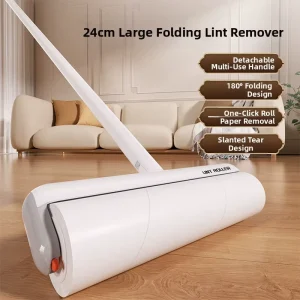 Adjustable 110cm Three-Stage Manual Hair Removal Device Durable ABS Telescopic Long Rod Lint Roller for Cats Dogs Clothing Lint
