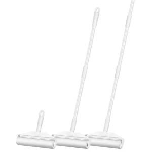 Adjustable 124cm Three Stage Manual Hair Removal Device Durable Plastic Telescopic Long Rod Lint Roller Pet Clothing Lint Paper