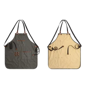 Adjustable Apron Canvas Apron With Large Pockets Cooking Kitchen Aprons for Women Men Chef