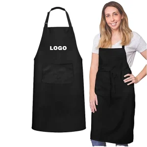 Adjustable Bib Barbecue Apron with Custom Logo Reusable Waterproof Catering Waiter Advertising Cross Border Customized Cleaning