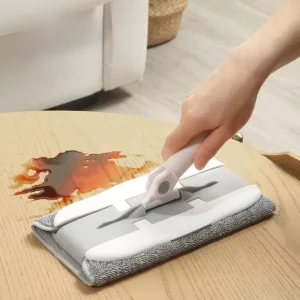 Adjustable Detachable Handle Universal Slot Lightweight Four Side Wringing Microfiber Flat Mop for Towel and Tissue